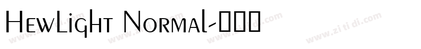 HewLight Normal字体转换